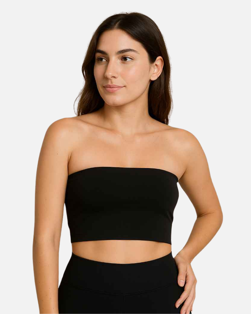 Top Faixa sem Alça Boobs Preto