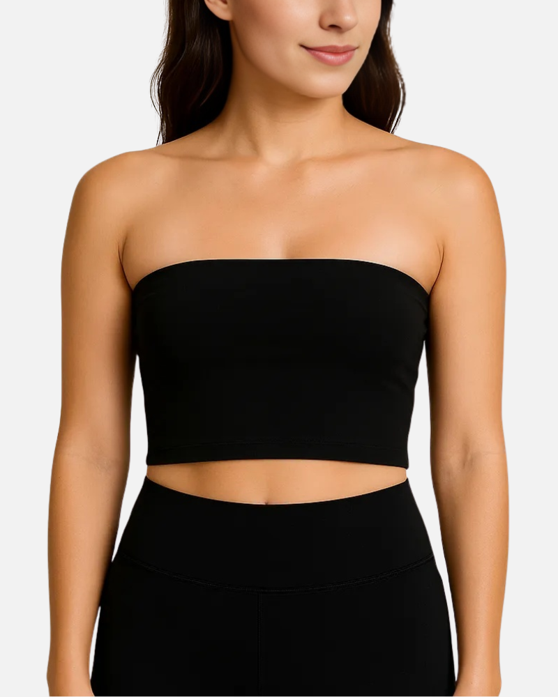 Top Faixa sem Alça Boobs Preto