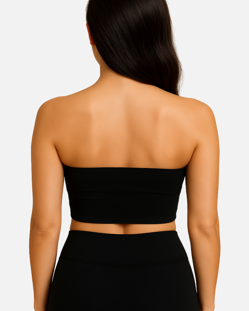 Top Faixa sem Alça Boobs Preto