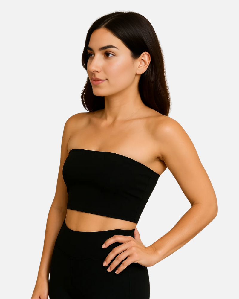 Top Faixa sem Alça Boobs Preto